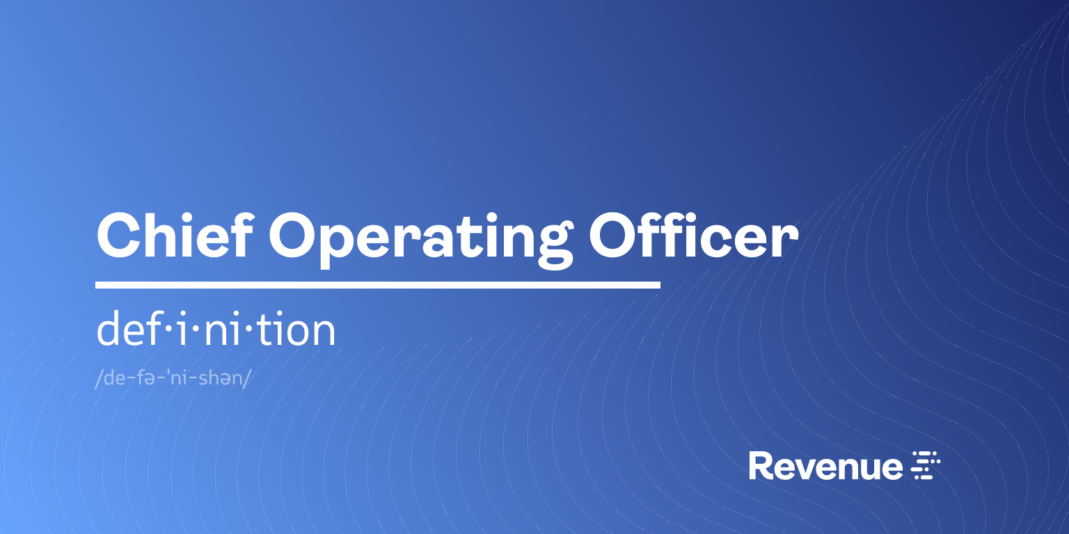 Definition What Is A Chief Operating Officer Coo